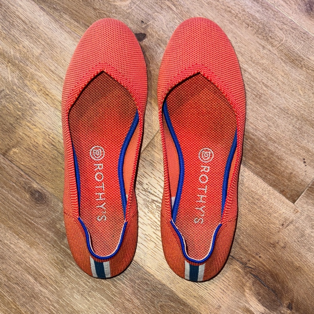 Rothy's Vibrant Coral Flats